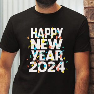 Happy New Year NYE Party 2024 Funny New Years Eve Confetti T Shirt 2 7