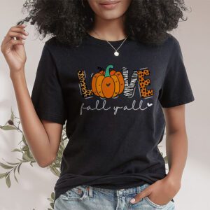 Hello Fall Pumpkin Love Fall YAll Leopard Peace Love Fall T Shirt 1 1
