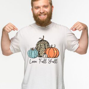 Hello Fall Pumpkin Love Fall YAll Leopard Peace Love Fall T Shirt 2 3