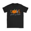 Hello Fall Pumpkin Love Fall Y'All Leopard Peace Love Fall T-Shirt
