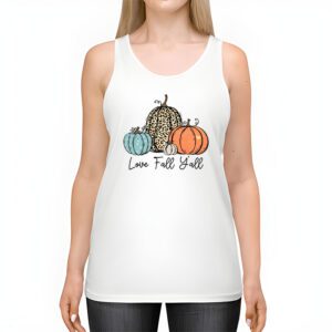 Hello Fall Pumpkin Love Fall YAll Leopard Peace Love Fall Tank Top 2 3