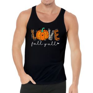 Hello Fall Pumpkin Love Fall YAll Leopard Peace Love Fall Tank Top 3 1