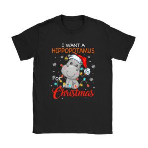 I Want A Hippopotamus For Christmas Xmas Hippo for Kid Women T-Shirt