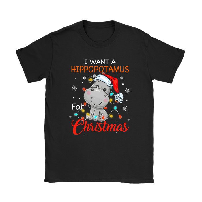 I-Want-A-Hippopotamus-For-Christmas-Xmas-Hippo-for-Kid-Women-T-Shirt I Want A Hippopotamus For Christmas Xmas Hippo for Kid Women T-Shirt