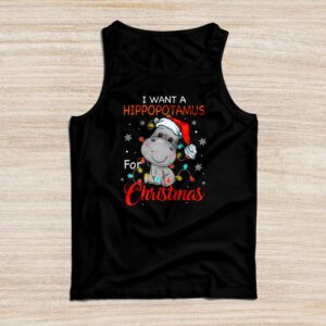 I Want A Hippopotamus For Christmas Xmas Hippo for Kid Women Tank Top
