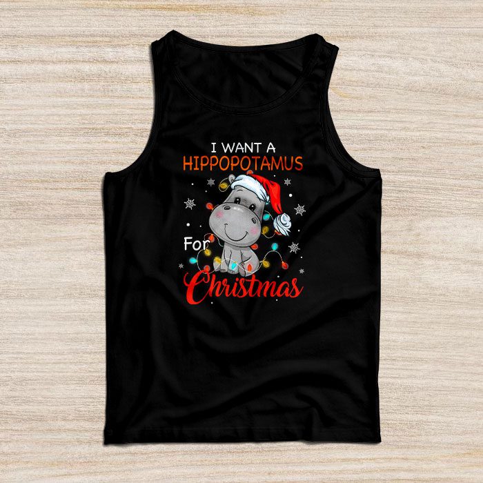 I-Want-A-Hippopotamus-For-Christmas-Xmas-Hippo-for-Kid-Women-Tank-Top I Want A Hippopotamus For Christmas Xmas Hippo for Kid Women Tank Top