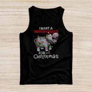 I Want A Hippopotamus For Christmas Xmas Hippo for Kid Women Tank Top