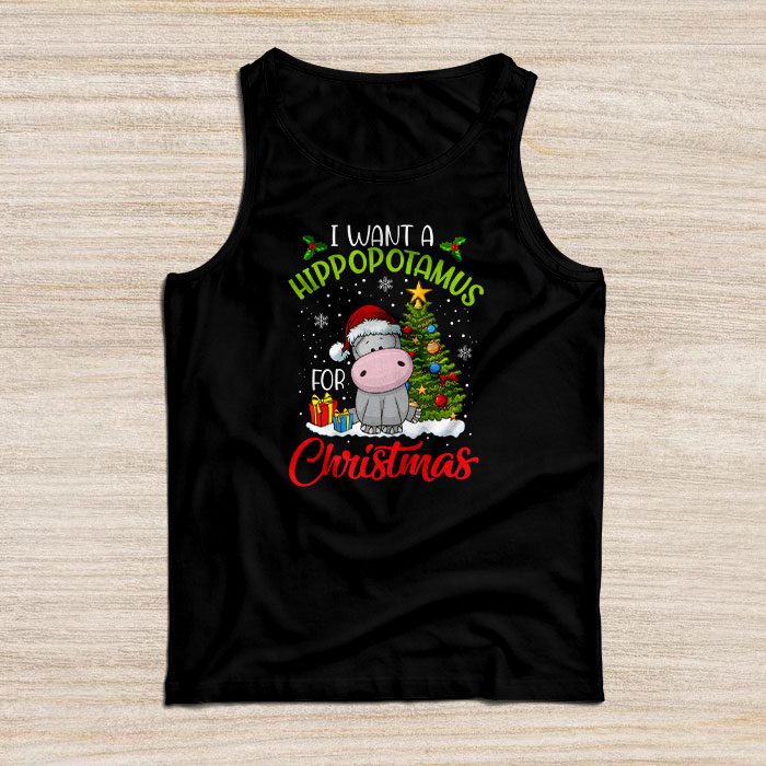 I-Want-A-Hippopotamus-For-Christmas-Xmas-Hippo-for-Kid-Women-Tank-Top I Want A Hippopotamus For Christmas Xmas Hippo for Kid Women Tank Top