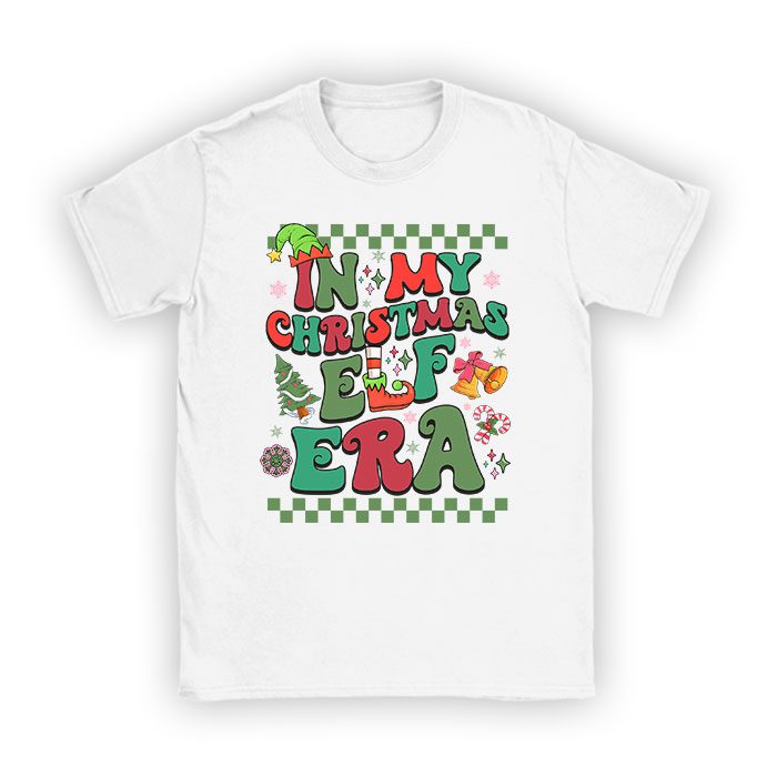 In-My-Christmas-Elf-Era-Xmas-Groovy-Santa-Squad-Holiday-T-Shirt In My Christmas Elf Era Xmas Groovy Santa Squad Holiday T-Shirt