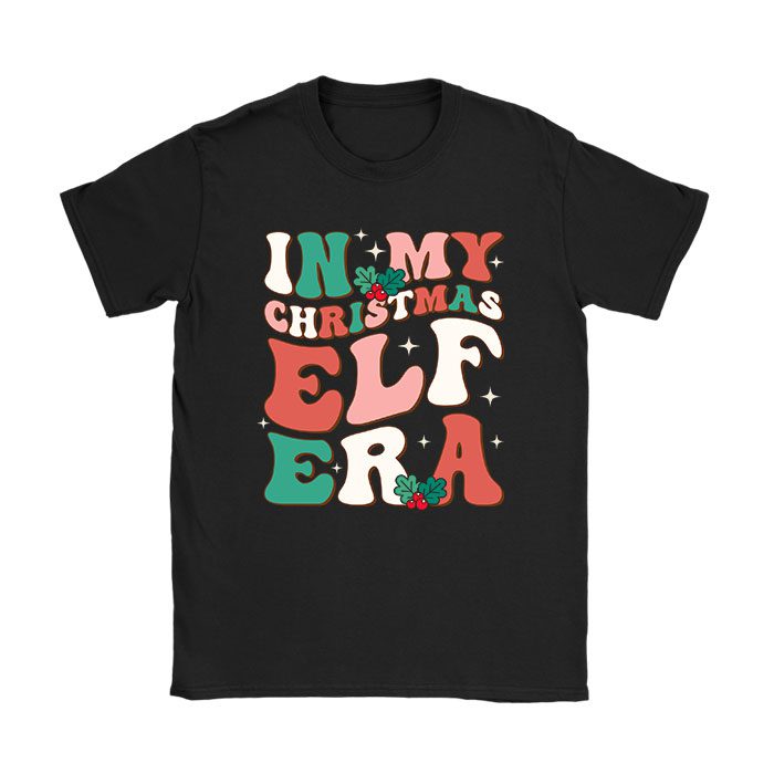 In-My-Christmas-Elf-Era-Xmas-Groovy-Santa-Squad-Holiday-T-Shirt In My Christmas Elf Era Xmas Groovy Santa Squad Holiday T-Shirt