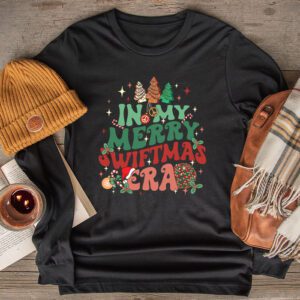 In My Merry Swiftmas Era Christmas Tree Snowflake Xmas Retro Longsleeve Tee
