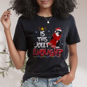 Is This Jolly Enough Black Cat Merry Christmas Tree Lights T Shirt 1 3