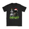 Is This Jolly Enough Black Cat Merry Christmas Tree Lights T-Shirt