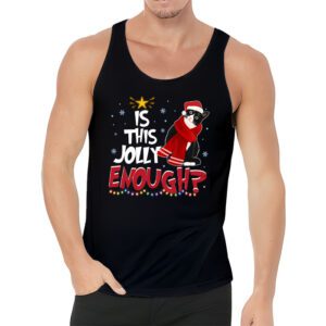 Is This Jolly Enough Black Cat Merry Christmas Tree Lights Tank Top 3 3