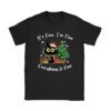 It's Fine I'm Fine Everything Is Fine Christmas Cat Santa T-Shirt