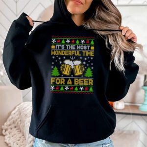 Its The Most Wonderful Time For A Beer Santa Hat Christmas Hoodie 1 2