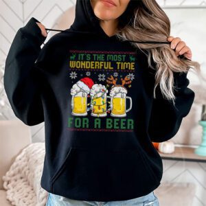 Its The Most Wonderful Time For A Beer Santa Hat Christmas Hoodie 1 3