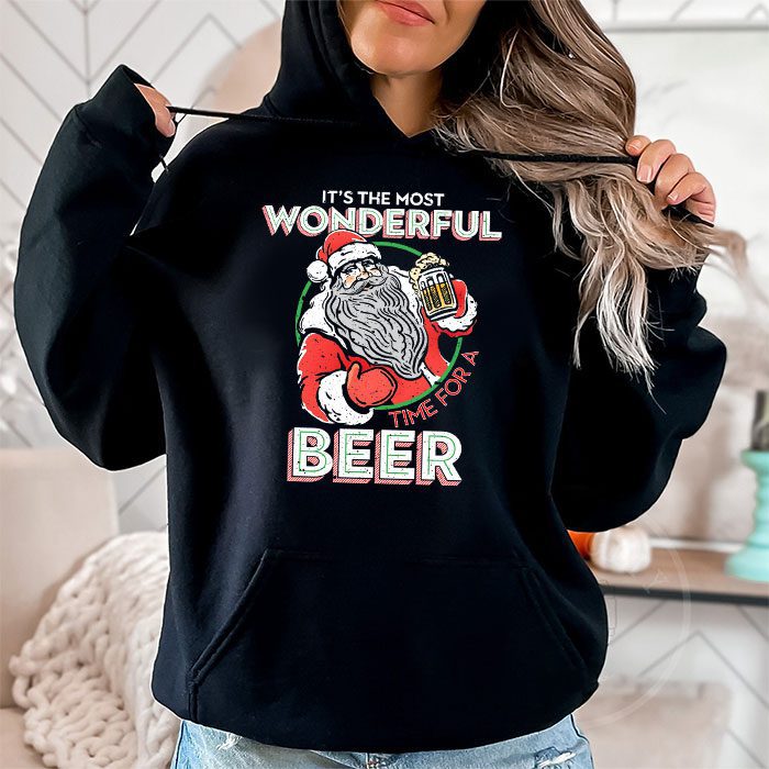 Its-The-Most-Wonderful-Time-For-A-Beer-Santa-Hat-Christmas-Hoodie-1 Its The Most Wonderful Time For A Beer Santa Hat Christmas Hoodie 1 5