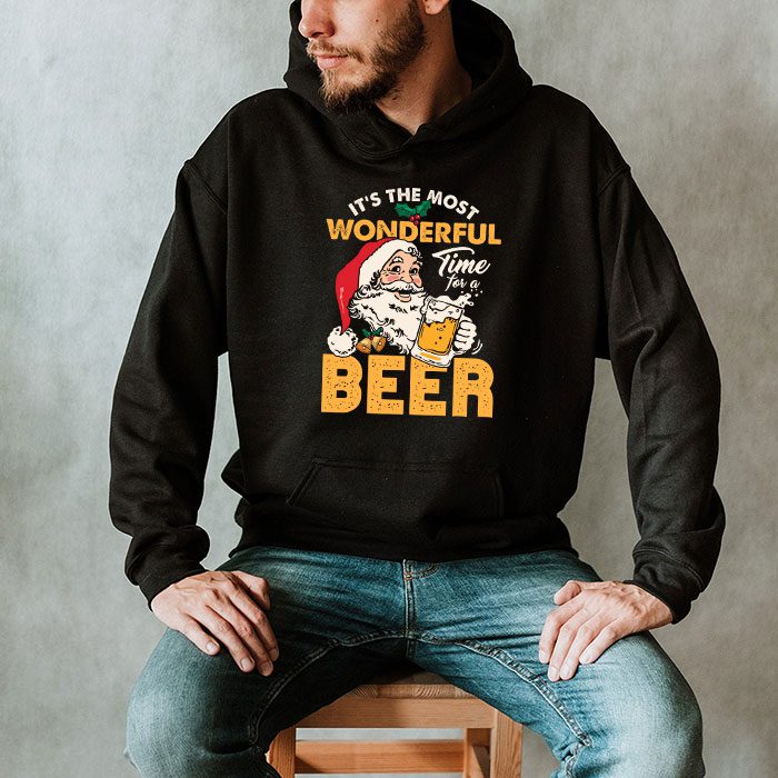 Its-The-Most-Wonderful-Time-For-A-Beer-Santa-Hat-Christmas-Hoodie-2 Its The Most Wonderful Time For A Beer Santa Hat Christmas Hoodie 2 1
