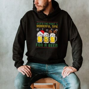 Its The Most Wonderful Time For A Beer Santa Hat Christmas Hoodie 2 3