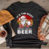 It's The Most Wonderful Time For A Beer Santa Hat Christmas Longsleeve Tee