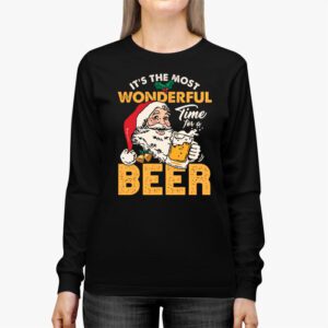 It's The Most Wonderful Time For A Beer Santa Hat Christmas Longsleeve Tee 2 Its The Most Wonderful Time For A Beer Santa Hat Christmas Longsleeve Tee 2 1