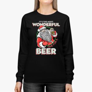 It's The Most Wonderful Time For A Beer Santa Hat Christmas Longsleeve Tee 2 Its The Most Wonderful Time For A Beer Santa Hat Christmas Longsleeve Tee 2 5