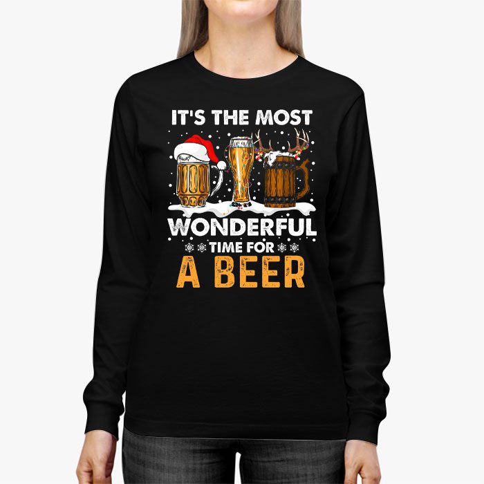 Its-The-Most-Wonderful-Time-For-A-Beer-Santa-Hat-Christmas-Longsleeve-Tee-2 Its The Most Wonderful Time For A Beer Santa Hat Christmas Longsleeve Tee 2 7