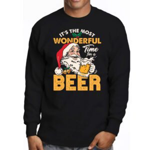 It's The Most Wonderful Time For A Beer Santa Hat Christmas Longsleeve Tee 3 Its The Most Wonderful Time For A Beer Santa Hat Christmas Longsleeve Tee 3 1