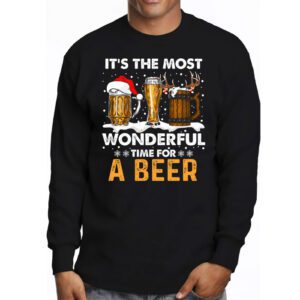It's The Most Wonderful Time For A Beer Santa Hat Christmas Longsleeve Tee 3 Its The Most Wonderful Time For A Beer Santa Hat Christmas Longsleeve Tee 3 7