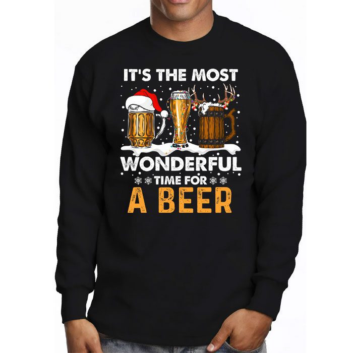Its-The-Most-Wonderful-Time-For-A-Beer-Santa-Hat-Christmas-Longsleeve-Tee-3 Its The Most Wonderful Time For A Beer Santa Hat Christmas Longsleeve Tee 3 7