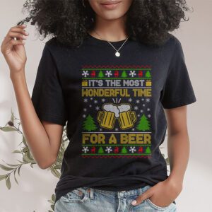 Its The Most Wonderful Time For A Beer Santa Hat Christmas T Shirt 1 2