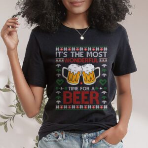 It's The Most Wonderful Time For A Beer Santa Hat Christmas T-Shirt 1 Its The Most Wonderful Time For A Beer Santa Hat Christmas T Shirt 1 4