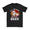 It's The Most Wonderful Time For A Beer Santa Hat Christmas T-Shirt