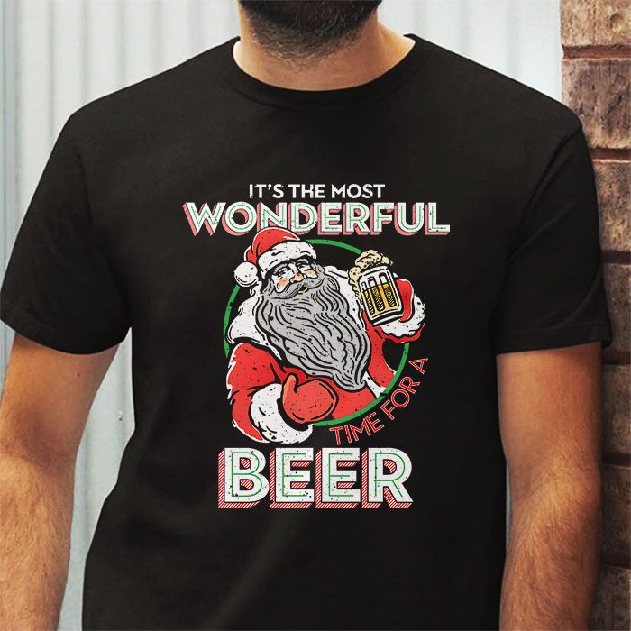 Its-The-Most-Wonderful-Time-For-A-Beer-Santa-Hat-Christmas-T-Shirt-2 Its The Most Wonderful Time For A Beer Santa Hat Christmas T Shirt 2 5