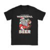 It's The Most Wonderful Time For A Beer Santa Hat Christmas T-Shirt