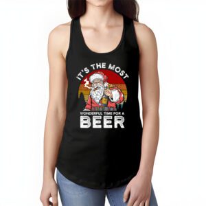 It's The Most Wonderful Time For A Beer Santa Hat Christmas Tank Top 1 Its The Most Wonderful Time For A Beer Santa Hat Christmas Tank Top 1