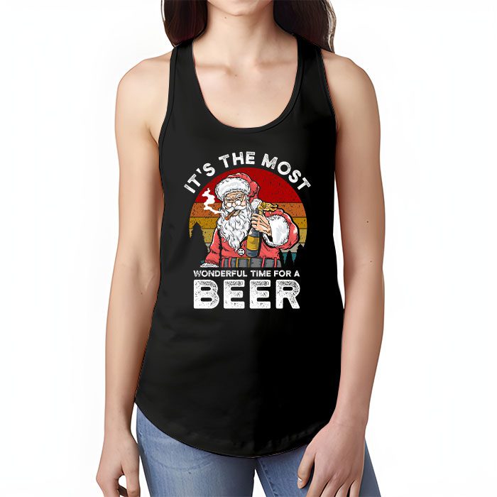 Its-The-Most-Wonderful-Time-For-A-Beer-Santa-Hat-Christmas-Tank-Top-1 Its The Most Wonderful Time For A Beer Santa Hat Christmas Tank Top 1