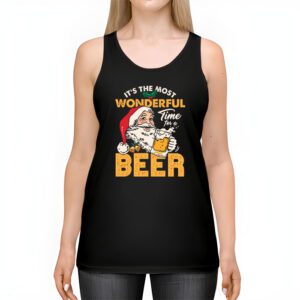 It's The Most Wonderful Time For A Beer Santa Hat Christmas Tank Top 2 Its The Most Wonderful Time For A Beer Santa Hat Christmas Tank Top 2 1