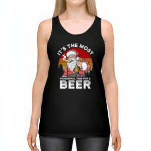 It's The Most Wonderful Time For A Beer Santa Hat Christmas Tank Top 2 Its The Most Wonderful Time For A Beer Santa Hat Christmas Tank Top 2
