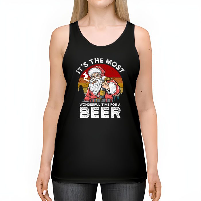 Its-The-Most-Wonderful-Time-For-A-Beer-Santa-Hat-Christmas-Tank-Top-2 Its The Most Wonderful Time For A Beer Santa Hat Christmas Tank Top 2