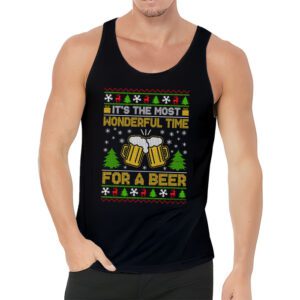 Its The Most Wonderful Time For A Beer Santa Hat Christmas Tank Top 3 2