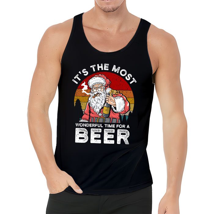 Its-The-Most-Wonderful-Time-For-A-Beer-Santa-Hat-Christmas-Tank-Top-3 Its The Most Wonderful Time For A Beer Santa Hat Christmas Tank Top 3