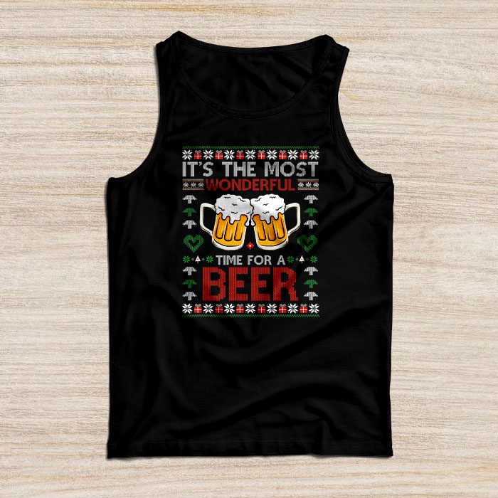 Its-The-Most-Wonderful-Time-For-A-Beer-Santa-Hat-Christmas-Tank-Top It's The Most Wonderful Time For A Beer Santa Hat Christmas Tank Top