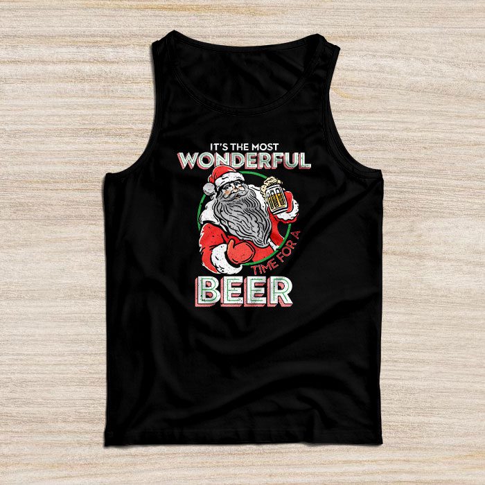 Its-The-Most-Wonderful-Time-For-A-Beer-Santa-Hat-Christmas-Tank-Top It's The Most Wonderful Time For A Beer Santa Hat Christmas Tank Top
