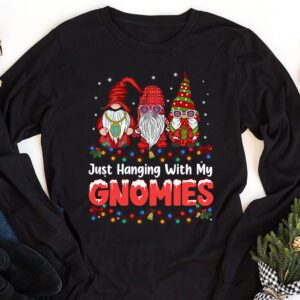 Just Hanging With My Gnomies Pajama Cute Gnome Christmas Longsleeve Tee 1 Just Hanging With My Gnomies Pajama Cute Gnome Christmas Longsleeve Tee 1 2