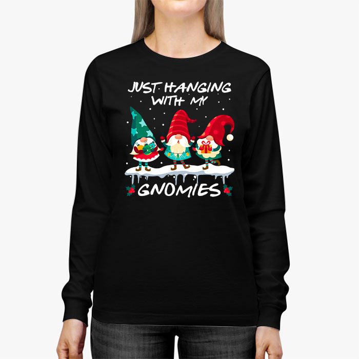 Just-Hanging-With-My-Gnomies-Pajama-Cute-Gnome-Christmas-Longsleeve-Tee-2 Just Hanging With My Gnomies Pajama Cute Gnome Christmas Longsleeve Tee 2