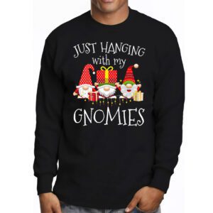 Just Hanging With My Gnomies Pajama Cute Gnome Christmas Longsleeve Tee 3 1
