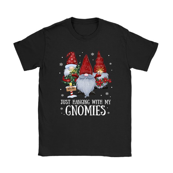Just-Hanging-With-My-Gnomies-Pajama-Cute-Gnome-Christmas-T-Shirt Just Hanging With My Gnomies Pajama Cute Gnome Christmas T-Shirt