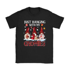 Just Hanging With My Gnomies Pajama Cute Gnome Christmas T-Shirt